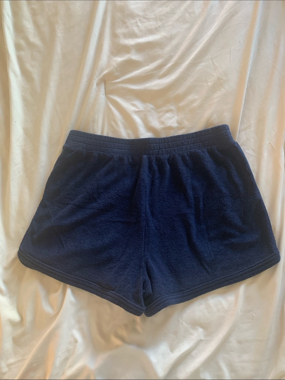 aerie Navy Terry Lounge Shorts - Picture 3 of 3